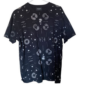 The Kooples Black paisley Short sleeve T shirt sz S